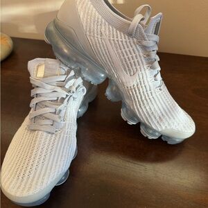 Nike Air VaporMax Flyknit 3 “Pure Platinum” White/Silver - Size 9
